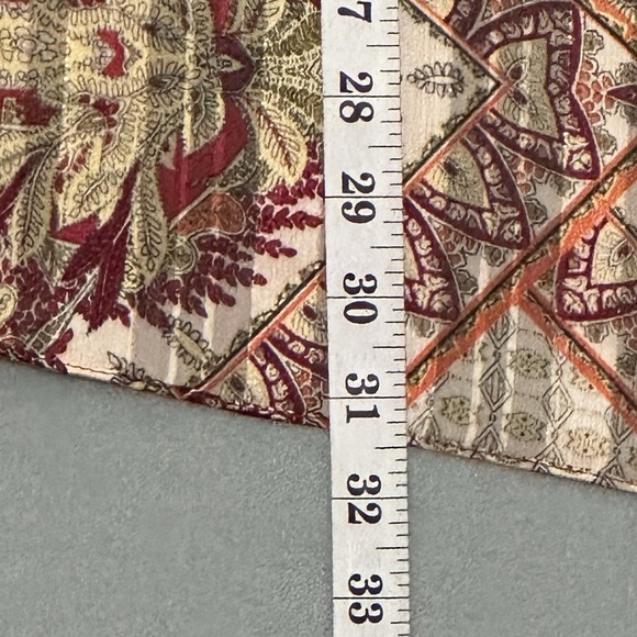 Simply Noelle Womens Top OS Red Paisley Sparkle Tassel Open Classic Boho Hippie - Picture 14 of 15